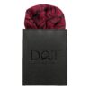Burgundy Paisley Pre-Folded Pocket Square Puff