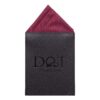 Burgundy Plain Twill Pre-Folded Pocket Square One Peak