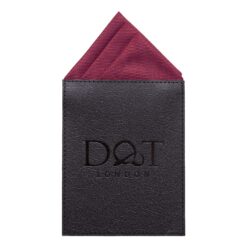 Burgundy Plain Twill Pre-Folded Pocket Square One Peak