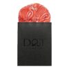 Burnt Orange Paisley Pre-Folded Pocket Square Puff