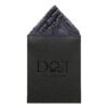 Charcoal Grey Paisley Pre-Folded Pocket Square One Peak