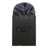 Charcoal Grey Paisley Pre-Folded Pocket Square Puff