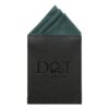 Dark Green Plain Twill Pre-Folded Pocket Square One Peak