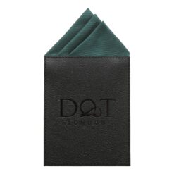 Dark Green Plain Twill Pre-Folded Pocket Square One Peak Dark Green Plain Twill Pre-Folded Pocket Square One Peak