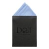 Dusty Blue Plain Twill Pre-Folded Pocket Square One Peak