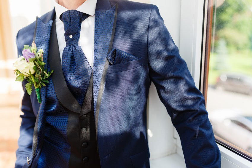 Groom Wearing a Cravat