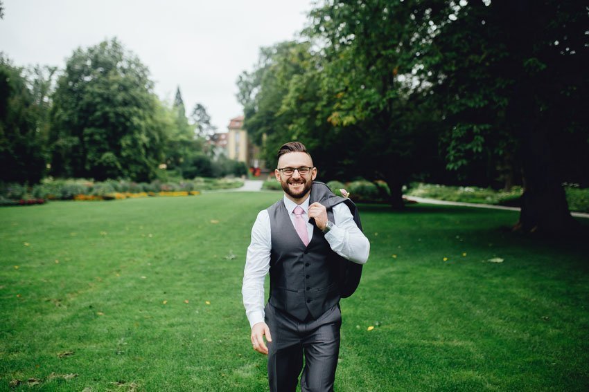 Groom Wearing a Tie