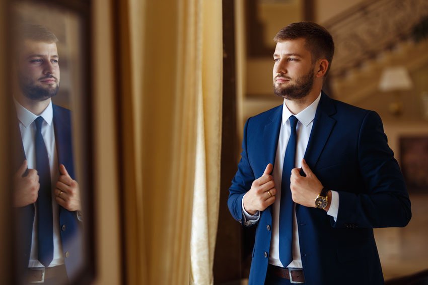 Groom Wearing a Wedding Tie