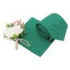 Emerald Green Plain Matte Tie And Pocket Square Set