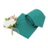 Teal Plain Matte Tie And Pocket Square Set