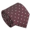 Burgundy Melange Polka Dot Tie