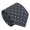 Navy Blue Melange Polka Dot Tie