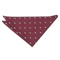 Burgundy Golden Eagle Bird Embroidered Pocket Square