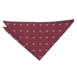 Burgundy Golden Eagle Bird Embroidered Pocket Square Burgundy Golden Eagle Bird Embroidered Pocket Square