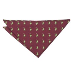 Burgundy Brontosaurus Dinosaur Embroidered Pocket Square Burgundy Brontosaurus Dinosaur Embroidered Pocket Square