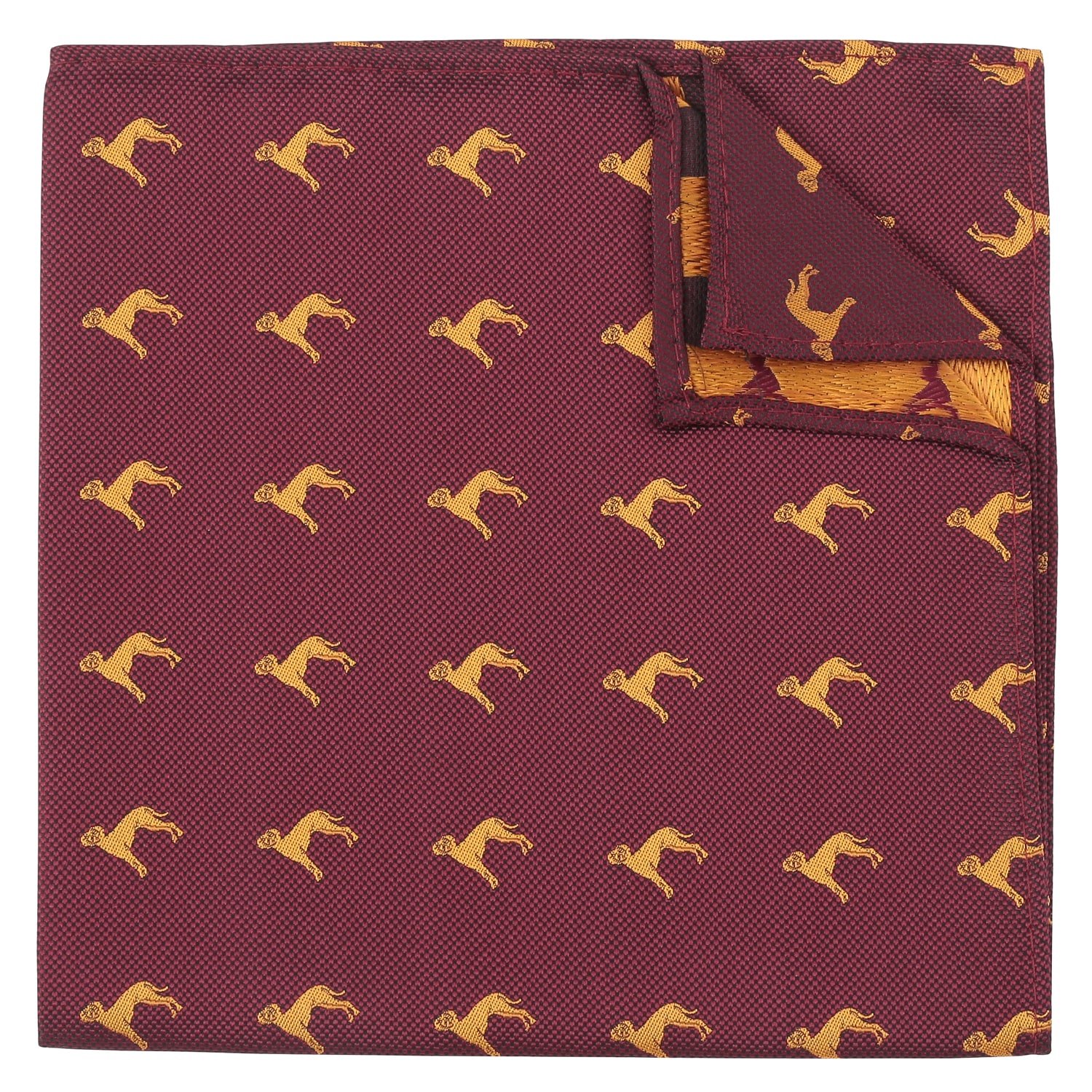 Burgundy Border Terrier Dog Embroidered Pocket Square Burgundy Border Terrier Dog Embroidered Pocket Square