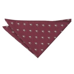 Burgundy Border Terrier Dog Embroidered Pocket Square