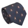 Navy Blue Staffordshire Bull Terrier Dog Embroidered Tie