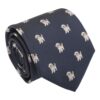 Navy Blue Shih Tzu Dog Embroidered Tie