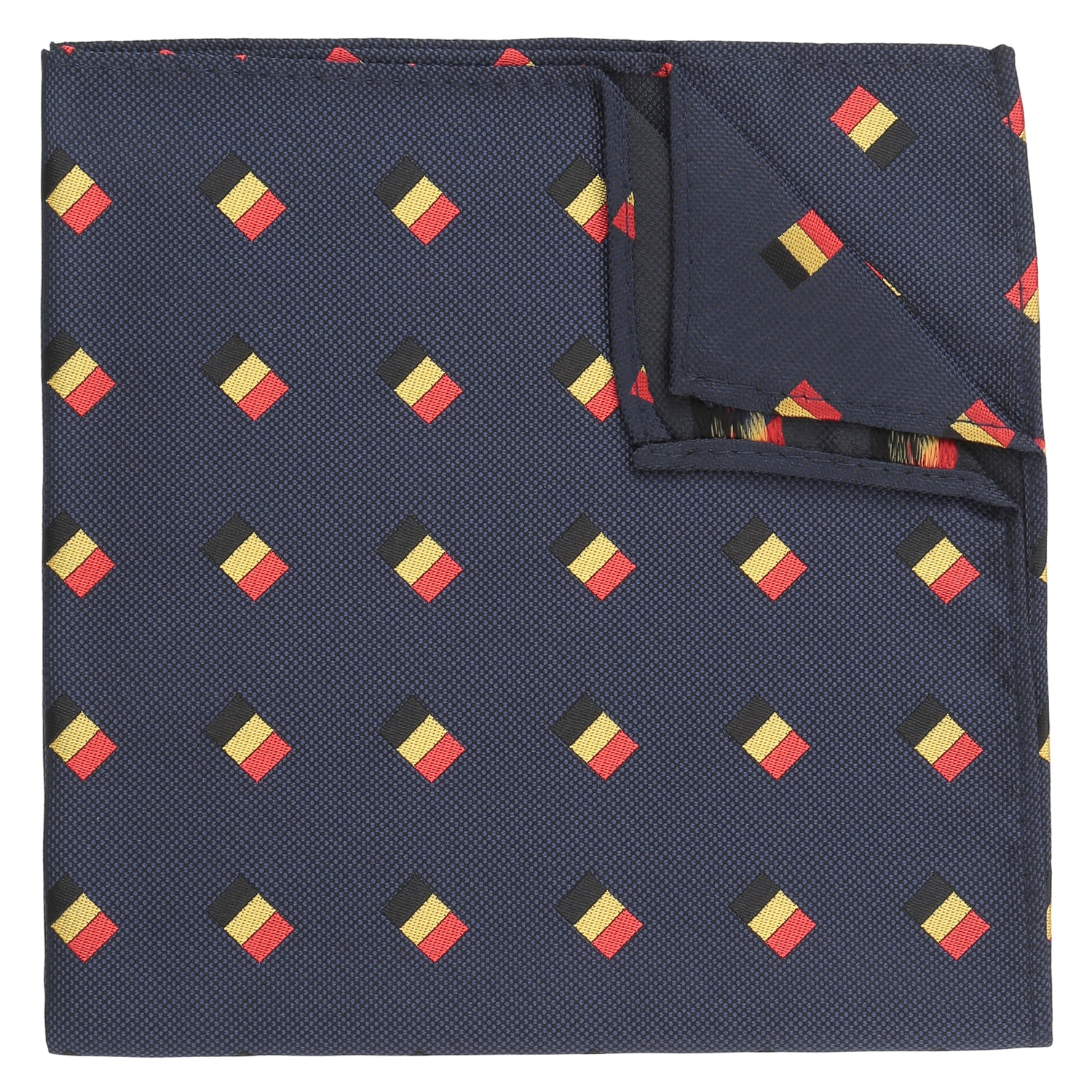 Navy Blue Australian Flag Embroidered Pocket Square Navy Blue Australian Flag Embroidered Pocket Square