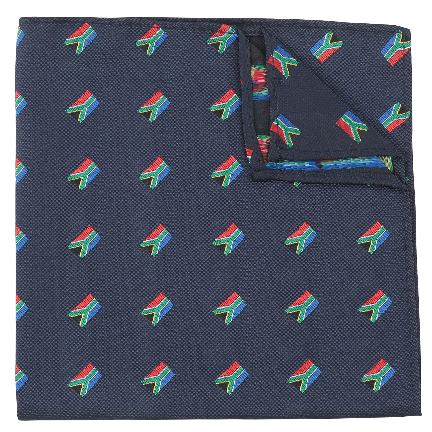 Navy Blue Australian Flag Embroidered Pocket Square Navy Blue Australian Flag Embroidered Pocket Square