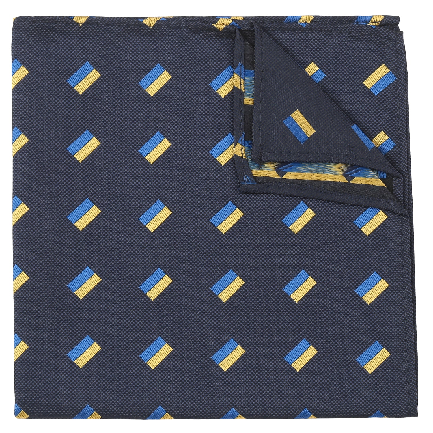Navy Blue Australian Flag Embroidered Pocket Square Navy Blue Australian Flag Embroidered Pocket Square