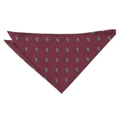 Burgundy Cricket Sports Embroidered Pocket Square Burgundy Cricket Sports Embroidered Pocket Square