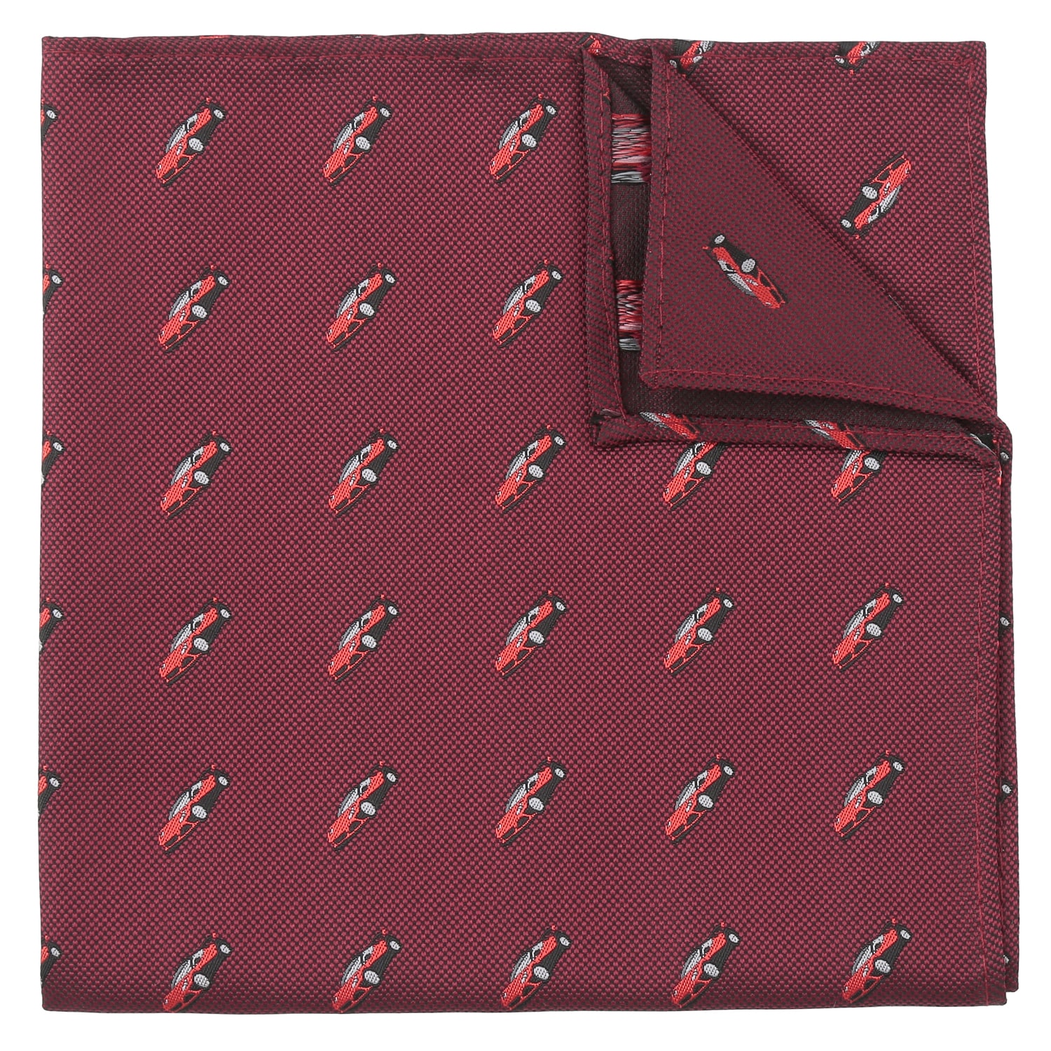 Burgundy Cricket Sports Embroidered Pocket Square Burgundy Cricket Sports Embroidered Pocket Square