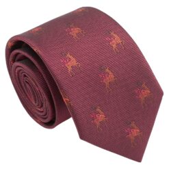 Burgundy Reindeer Regular Tie for Boys Burgundy Reindeer Regular Tie for Boys