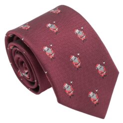 Burgundy Santa Claus Regular Tie for Boys Burgundy Santa Claus Regular Tie for Boys