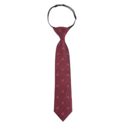 Burgundy Reindeer Elasticated Tie For Boys Burgundy Reindeer Elasticated Tie For Boys