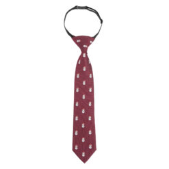 Burgundy Snowman Elasticated Tie For Boys Burgundy Snowman Elasticated Tie For Boys