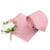 Dusty Pink Raffia Basket Tie and Pocket Square Set