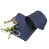 Navy Blue Raffia Basket Tie and Pocket Square Set