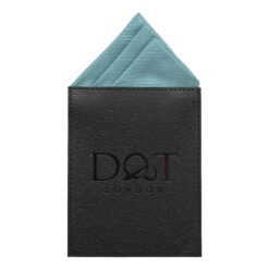 Teal Plain Twill Pre-Folded Pocket Square One Peak