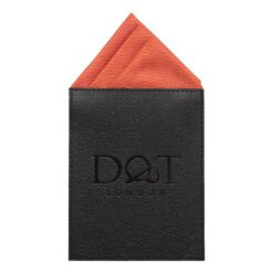 Terracotta Orange Plain Twill Pre-Folded Pocket Square One Peak