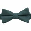 Dark Green Plain Twill Pre-Tied Bow Tie for Boys