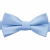 Dusty Blue Plain Twill Pre-Tied Bow Tie for Boys