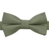 Sage Plain Twill Pre-Tied Bow Tie for Boys