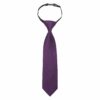 Aubergine Purple Plain Twill Elasticated Tie For Boys