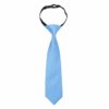 Cornflower Blue Plain Twill Elasticated Tie For Boys