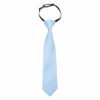 Ice Blue Plain Twill Elasticated Tie For Boys