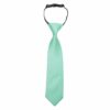 Mint Green Plain Twill Elasticated Tie For Boys