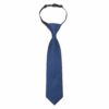Navy Blue Plain Twill Elasticated Tie For Boys
