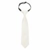Pearled Ivory Plain Twill Elasticated Tie For Boys