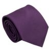 Aubergine Purple Plain Twill Regular Tie for Boys