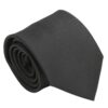 Black Plain Twill Regular Tie for Boys