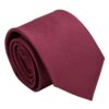 Burgundy Plain Twill Regular Tie for Boys