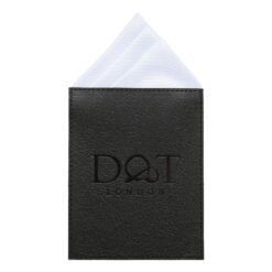 White Plain Twill Pre-Folded Pocket Square One Peak