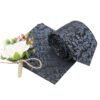 Black and Blue Willow Tie and Pocket Square Set